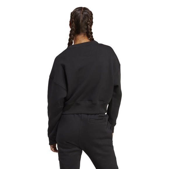 ADIDAS Women's Black Lounge Fleece Sweatshirt and Joggers Set Size XS - Picture 12 of 14